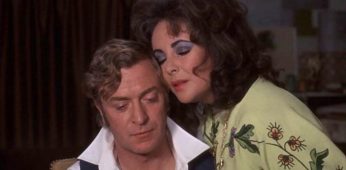 Caine with Elizabeth Taylor